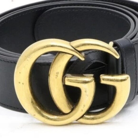 Gucci GG Marmont Black Leather Belt with Gold Buckle Size 110/44 - Picture 16 of 16